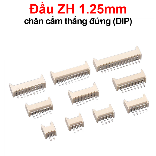 Đầu ZH 1.25mm chân cắm thẳng đứng (DIP)
