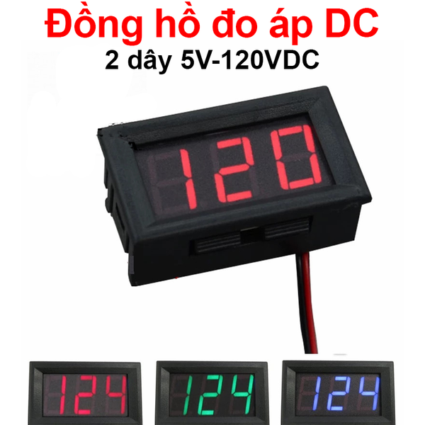 Đồng hồ đo áp DC 2 dây 5V - 120VDC