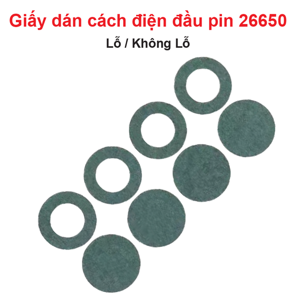Giấy dán cách điện đầu pin 26650