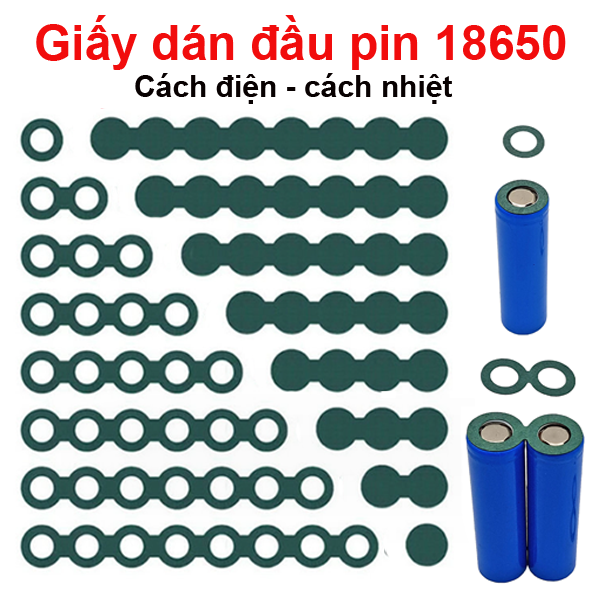(50 miếng) giấy dán cách điện, cách nhiệt đầu pin 18650