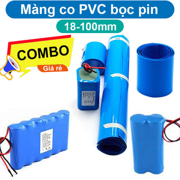 Màng co nhiệt PVC bọc pin từ 18 - 100mm