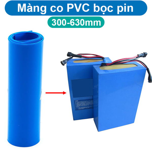 (1 mét) màng co nhiệt PVC bọc pin từ 300 - 650mm