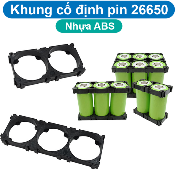 Khung cố định pin 26650 nhựa ABS chống cháy