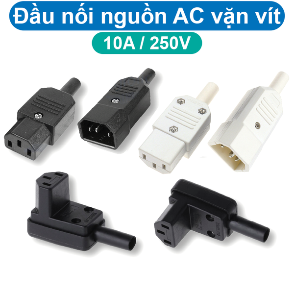 Đầu nối nguồn AC vặn vít dây chịu tải tốt cho máy móc thiết bị điện