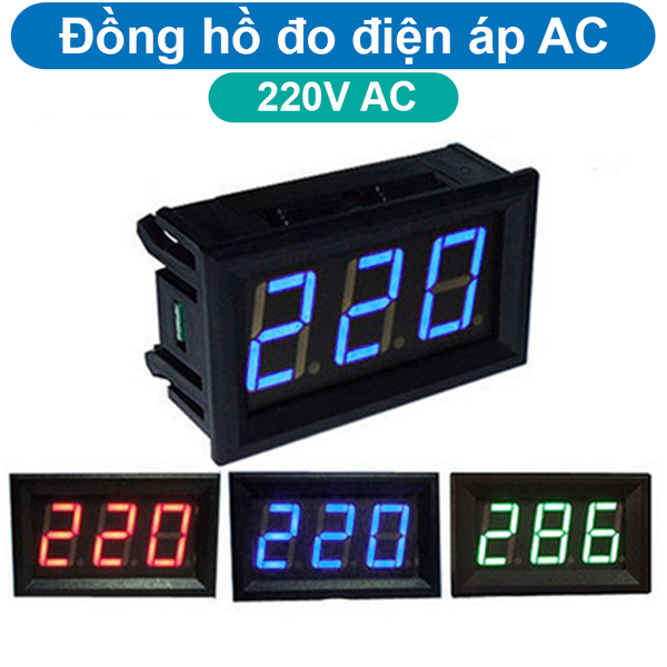 Đồng hồ hiển thị điện áp AC 220V 2 Dây