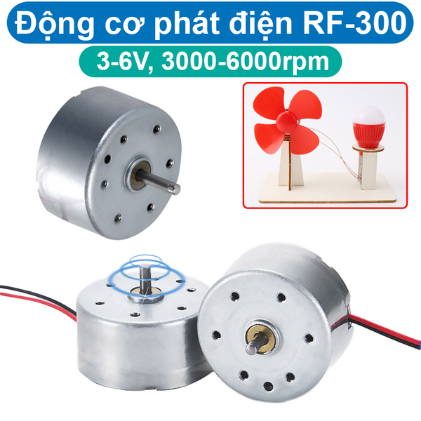 Động cơ phát điện RF300, 3000-6000 RPM, 3-6VDC