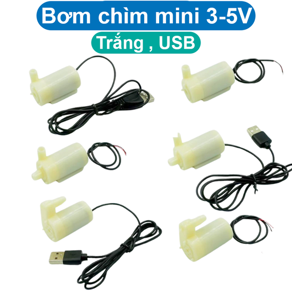 Bơm chìm mini 3-5V, bơm nước công suất nhỏ