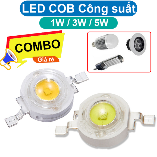 LED COB công suất 3V 1W, 3W, 5W 100-120Lm Luxeon siêu sáng