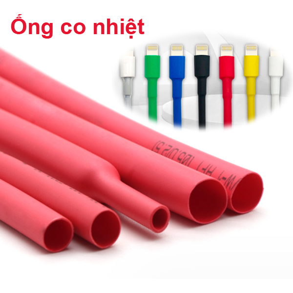 Ống co nhiệt, ống gen cách điện - màu Đỏ