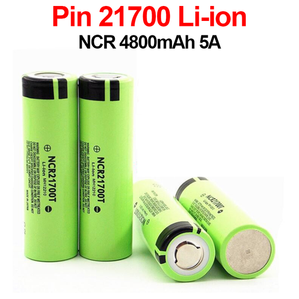 Pin 21700 Li - ion NCR 4800mAh xả liên tục 5A, dùng cho đèn pin, sạc dự phòng