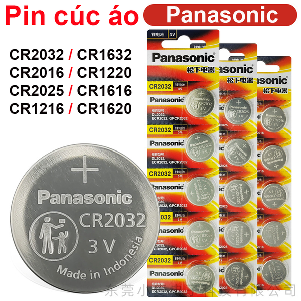 (1 Viên) Pin cúc áo 3V Panasonic chính hãng dòng CR12XX , CR16XX, CR20XX