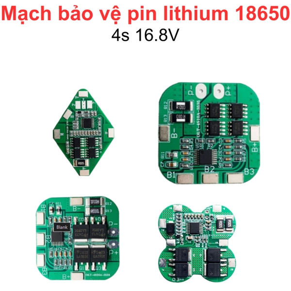Mạch bảo vệ pin lithium 18650 4s 16.8V nhiều hình dạng hỗ trợ các khối pin