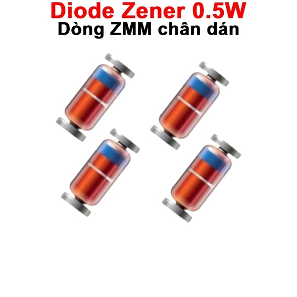 (20 con) Diode Zener ZMM2V4, ZZMM3V9, MM5V6, ZMM7V5... chân dán SMD 0.5W