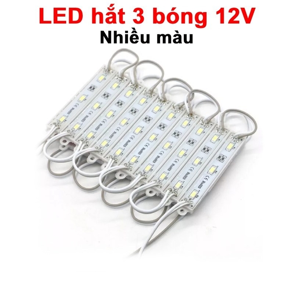 (5 con) LED hắt 3 bóng SMD 5730 12VDC IP67