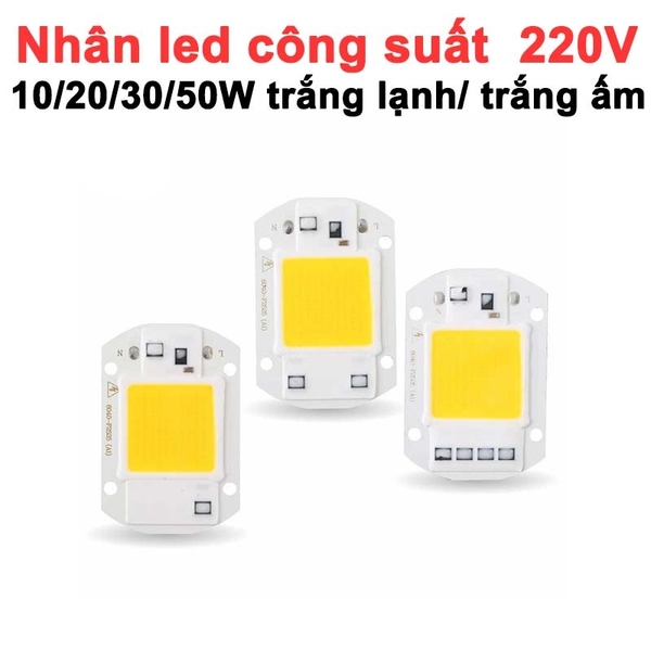 LED COB 220V công suất 10/20/30/50W siêu sáng