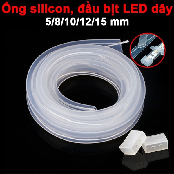 Ống silicon bọc LED 5050 chống thấm nước,Đầu bịt ống silicon bọc Led 5050 2835