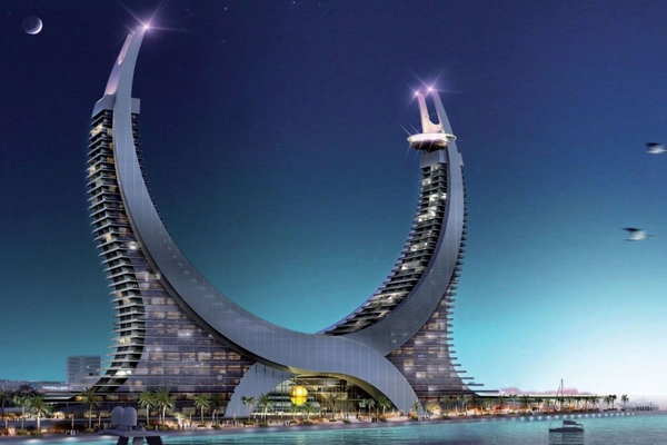 Độc đáo khách sạn hình 2 thanh kiếm không lồ ở Qatar