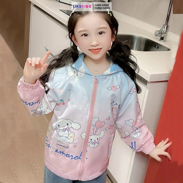 Áo KHOÁC GIÓ cho bé gái HÌNH cute - LikeKids