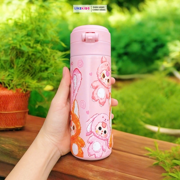 BÌNH NƯỚC cho bé hoạ tiết LABUBU 420ml - LikeKids