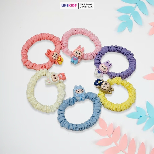 Set cột tóc cho bé gái hoạ tiết LAPUPU (6 cái) - LikeKids