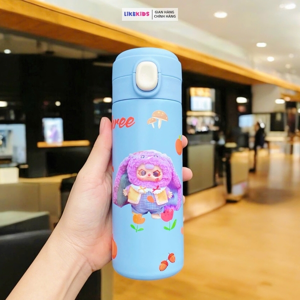 BÌNH NƯỚC cho bé hoạ tiết LABUBU 420ml - LikeKids