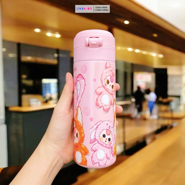BÌNH NƯỚC cho bé hoạ tiết LABUBU 420ml - LikeKids