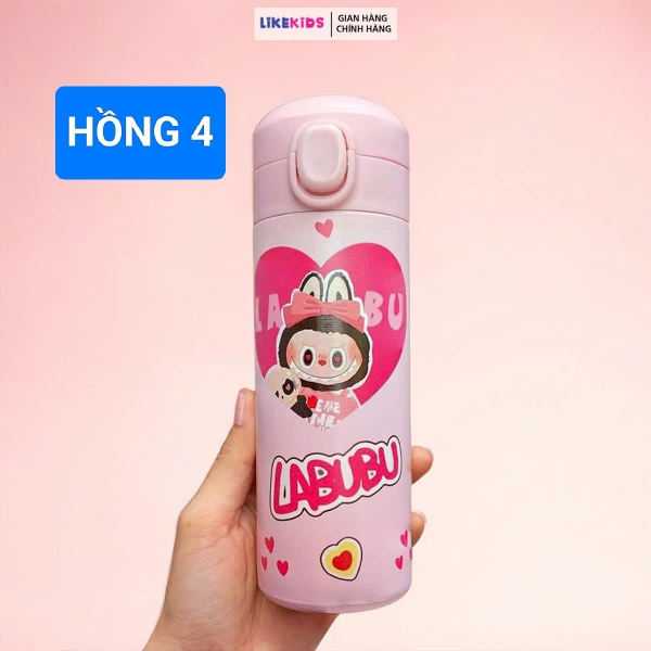 BÌNH NƯỚC cho bé hoạ tiết LABUBU 420ml - LikeKids