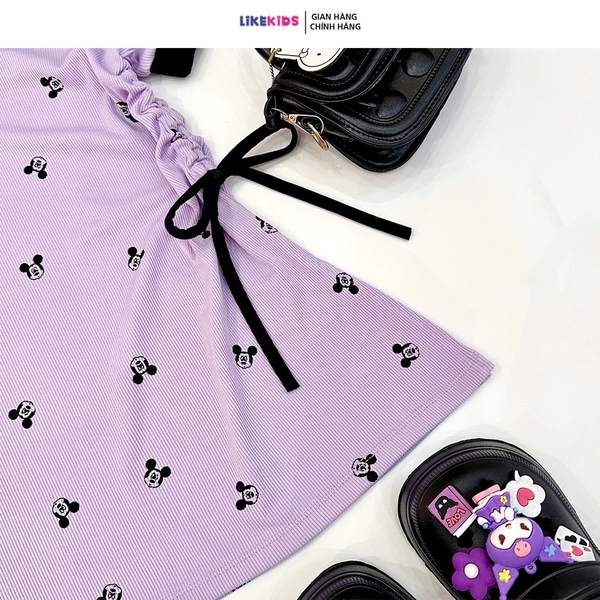 Váy bé gái chất THUN TĂM hoạ tiết Mickey MH1L96