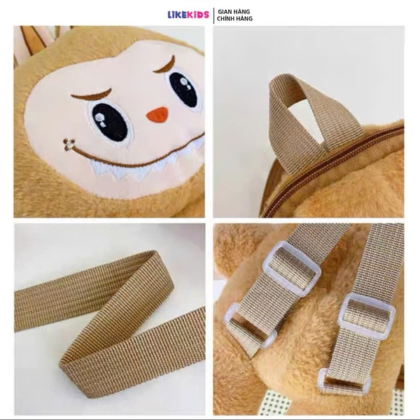 Balo cho bé gái kiểu dáng LABUBU 23x42 Cm - LikeKids