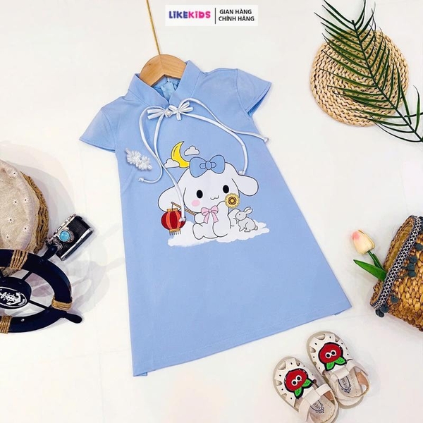 Váy bé gái kiểu dáng SƯỜN XÁM THUN HÌNH cute MH11D6
