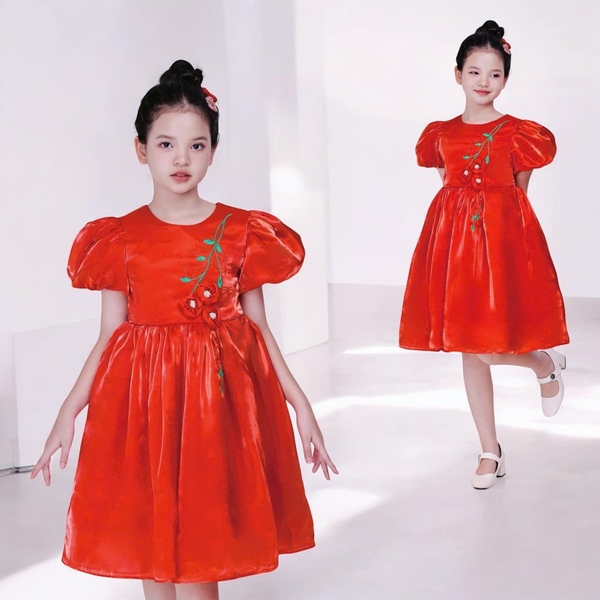 Đầm bé gái chất ORA hoạ tiết HOA MH34D31