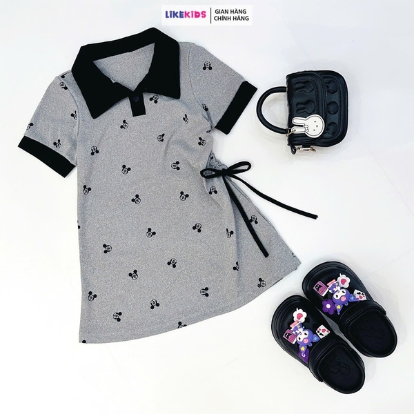 Váy bé gái chất THUN TĂM hoạ tiết Mickey MH1L96