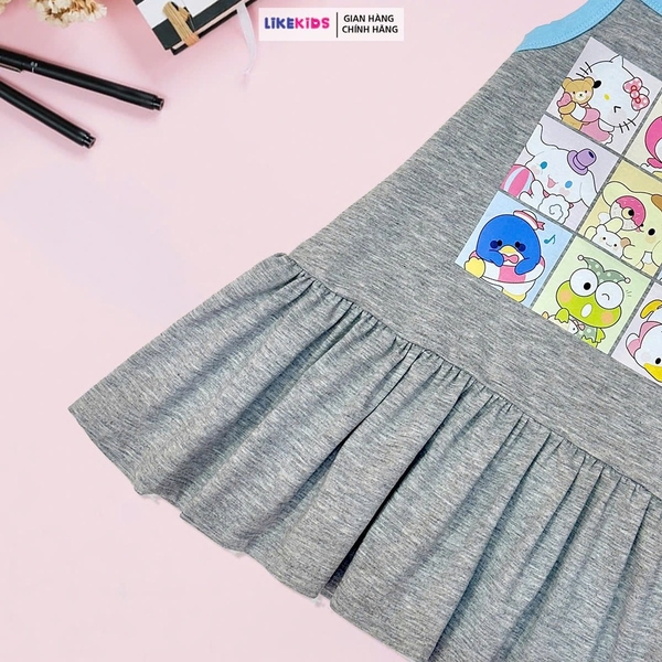 Váy bé gái kiểu dáng HÈ DÂY hoạ tiết cute MH33D2