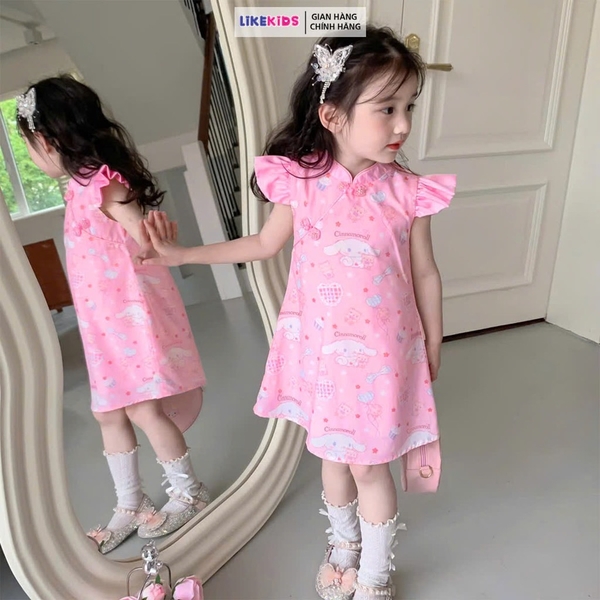 Váy SƯỜN XÁM cho bé gái họa tiết hoạt hình MH15L99 - Likekids