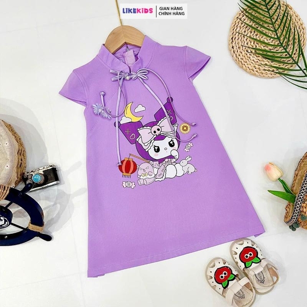 Váy bé gái kiểu dáng SƯỜN XÁM THUN HÌNH cute MH11D6