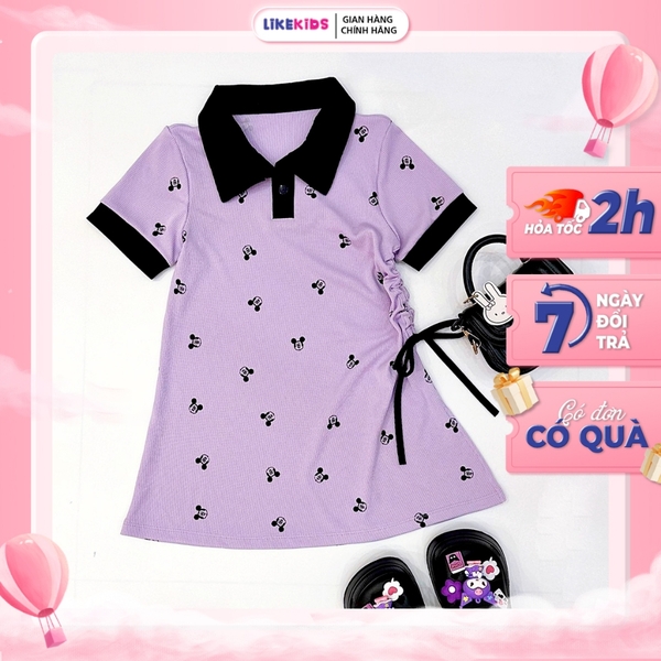 Váy bé gái chất THUN TĂM hoạ tiết Mickey MH1L96