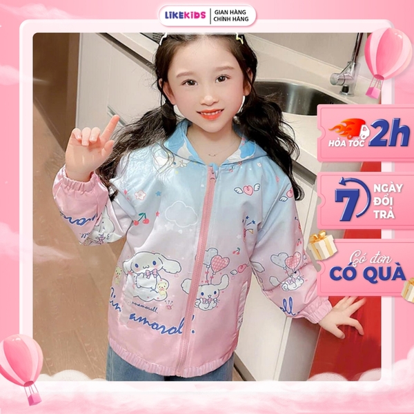 Áo KHOÁC GIÓ cho bé gái HÌNH cute - LikeKids