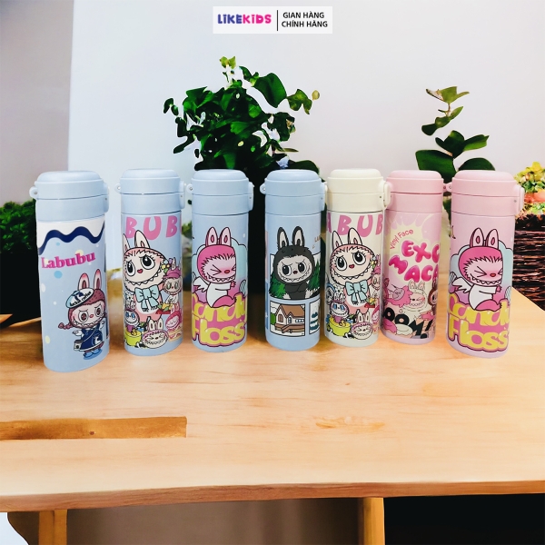 BÌNH NƯỚC cho bé hoạ tiết LABUBU 420ml - LikeKids