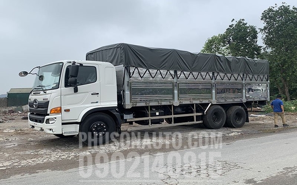 Thùng phủ bạt inox Hino 500 Series