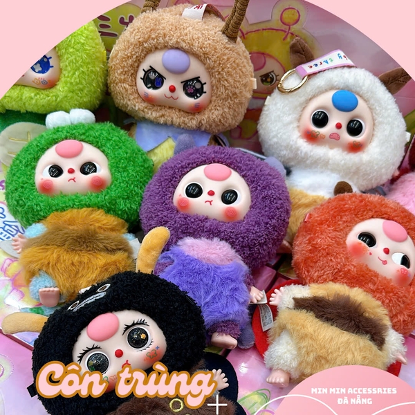 Blind box baby three BB3 Tiểu tinh linh côn trùng có móc khóa
