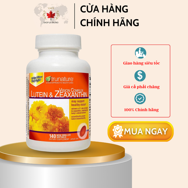 Viên Uống Bổ Mắt Lutein & Zeaxanthin Vision Complex Trunature (140v)
