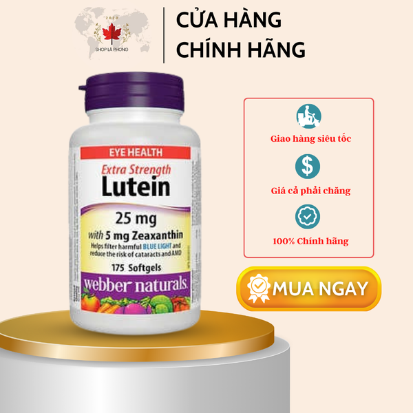 Thuốc Bổ Mắt Lutein của Webber Naturals (175 viên)