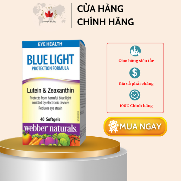 Thuốc bảo vệ mắt khỏi ánh sáng xanh của Webber Naturals