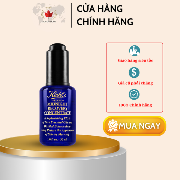 Serum Midnight Recovery Concentrate của Kiehl's (30ml) - Hàng order
