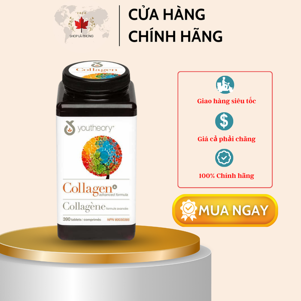 Viên Uống Collagen Đẹp Da của Youtheory (390v) - Hàng order