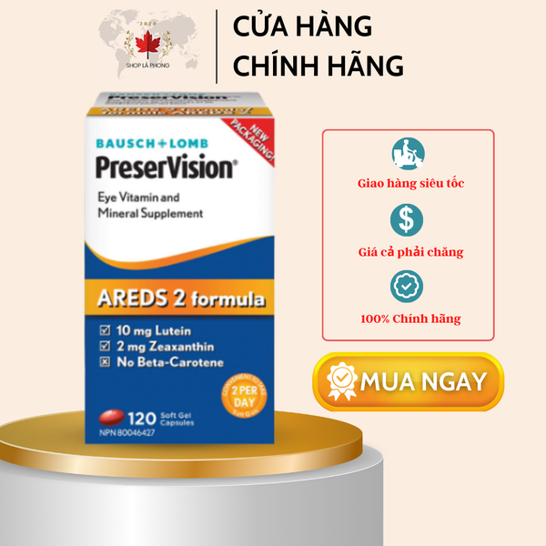 Viên uống bổ sung Vitamin và khoáng chất cho mắt Bausch + Lomb