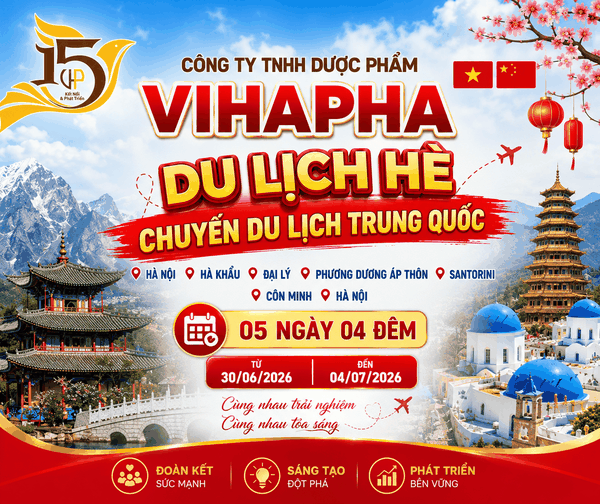 Thông báo du lịch hè 2026 và hỗ trợ xử lý đơn hàng Dược Phẩm Vihapha