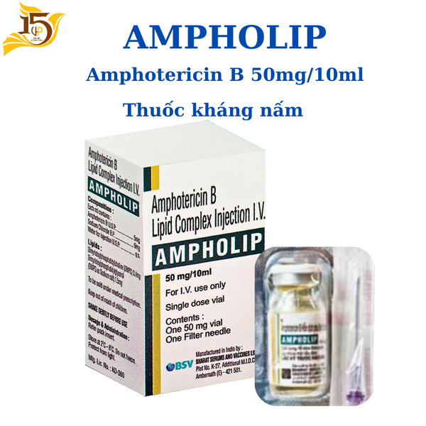 Thuốc tiêm kháng nấm Ampholip 50mg/10ml
