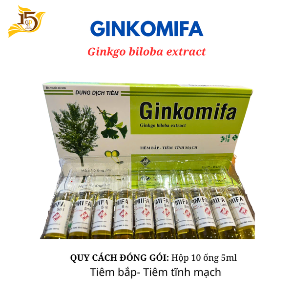 Ginkomifa - Chiết xuất Cao bạch quả điều trị rối loạn tuần hoàn não