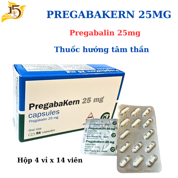 Pregabakern 25mg - Thuốc hướng điều trị các bệnh thần kinh hiệu quả